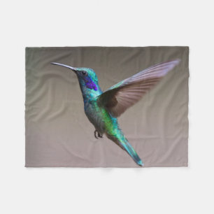 Hummingbird in Flight Fleece Blanket
