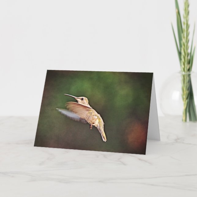 Hummingbird in Flight Note Card (Front)