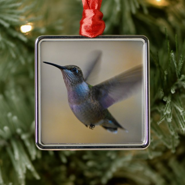Hummingbird In Flutter Metal Tree Decoration (Tree)