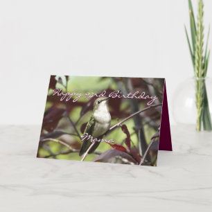 Hummingbird in Plum Tree- customise Card