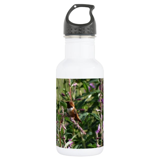 Hummingbird in Purple 532 Ml Water Bottle (Front)