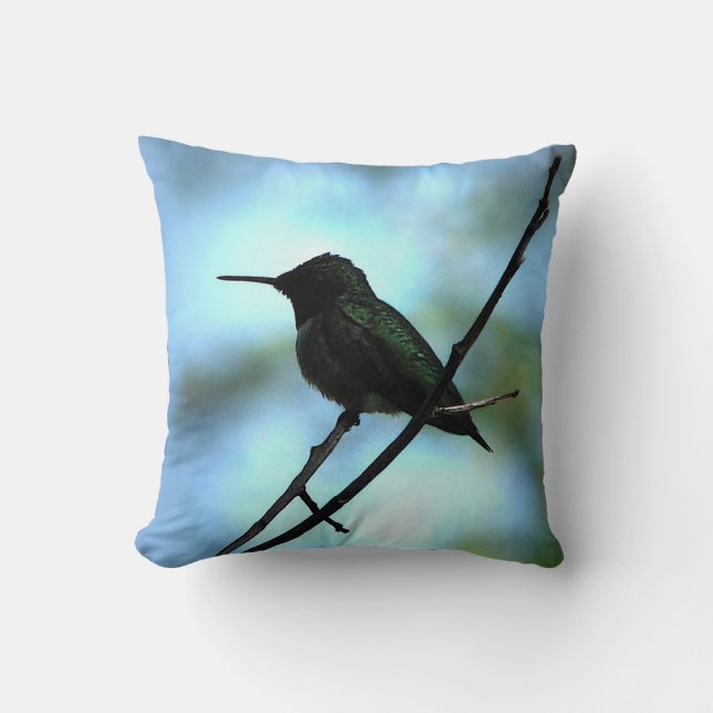 Hummingbird in Silhouette Cushion (Front)