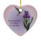 Hummingbird Iris Flower Personalised Ornament
