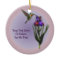 Hummingbird Iris Flower Personalised Ornament