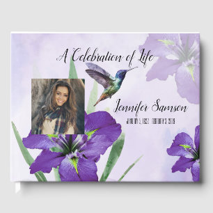 Hummingbird & Iris Guest Book