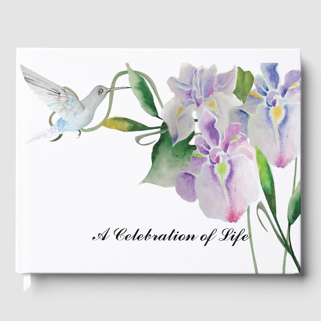 Hummingbird & Iris Guest Book (Front)