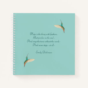 Hummingbird Journal with Emily Dickinson Quote