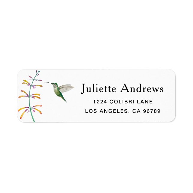  Hummingbird Label (Front)