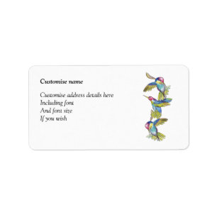 Hummingbird labels (a272)