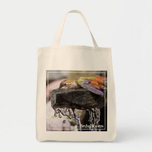 Hummingbird  Laying in Water Tote Bag