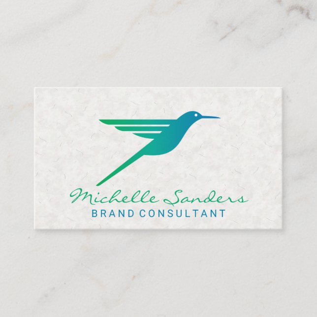 Hummingbird Logo Business Card (Front)