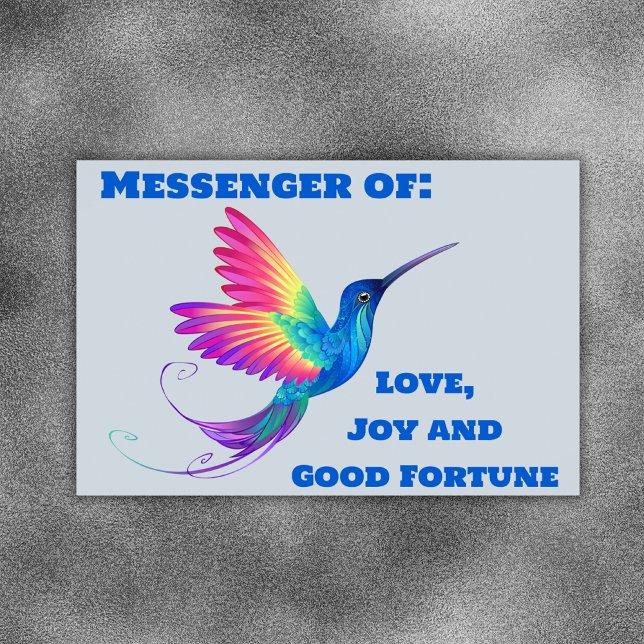 Hummingbird Love, Joy & Good Fortune | Poster (Creator Uploaded)