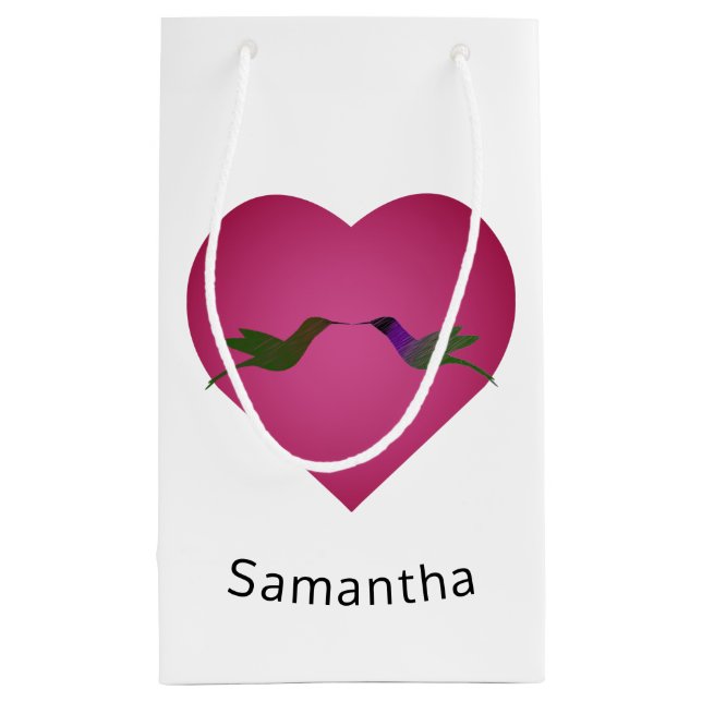Hummingbird Love Small Gift Bag (Back)