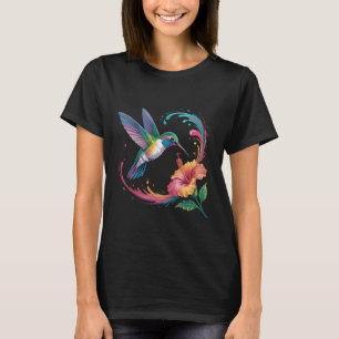 Hummingbird Lover Motif Colorful Tropical Animal A T-Shirt