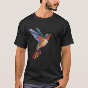 Hummingbird Lovers Stained Glass Colourful for Men T-Shirt