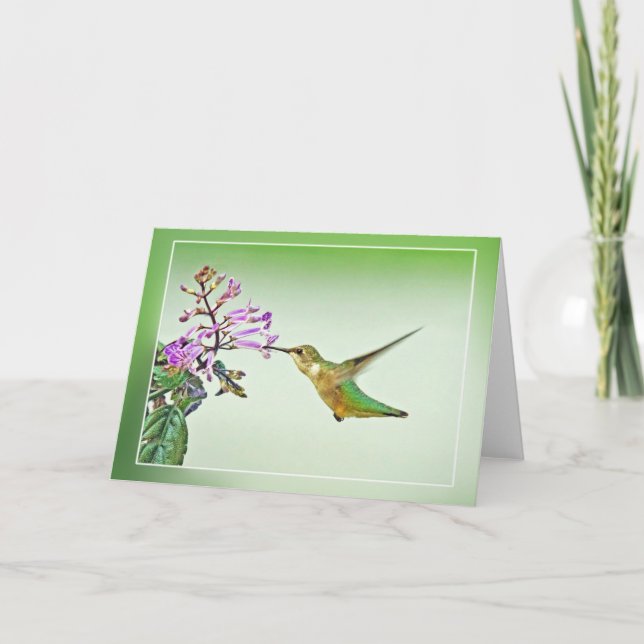 Hummingbird Lunch Card (Front)