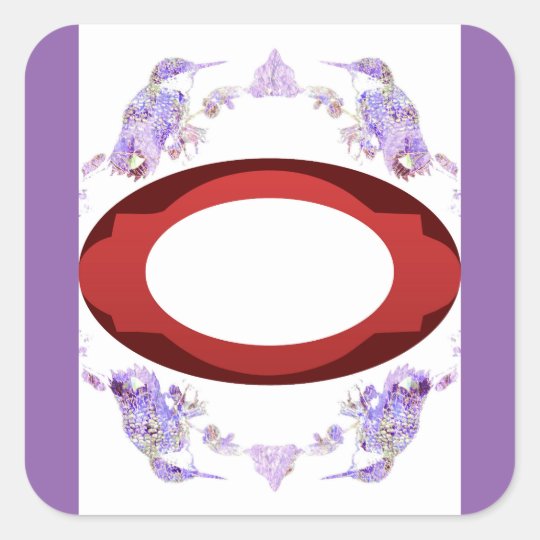 Hummingbird Mandala Square Sticker