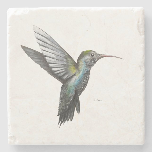 Hummingbird Marble Coaster (Front)