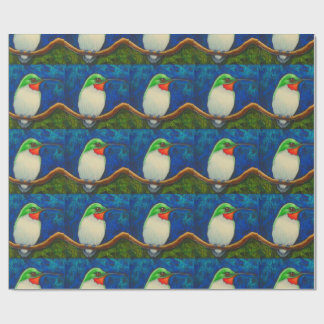 HUMMINGBIRD MATTE WRAPPED PAPER