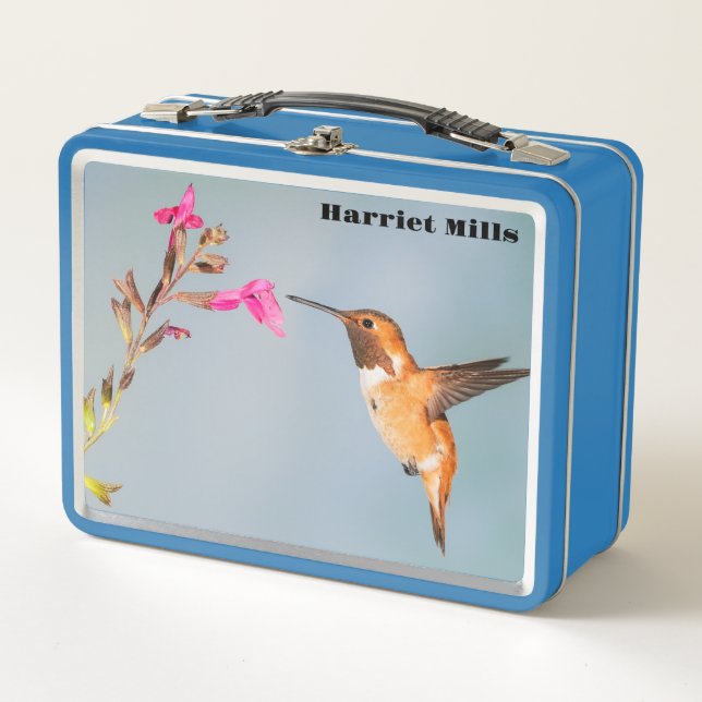 Hummingbird Metal Lunch Box (Front)
