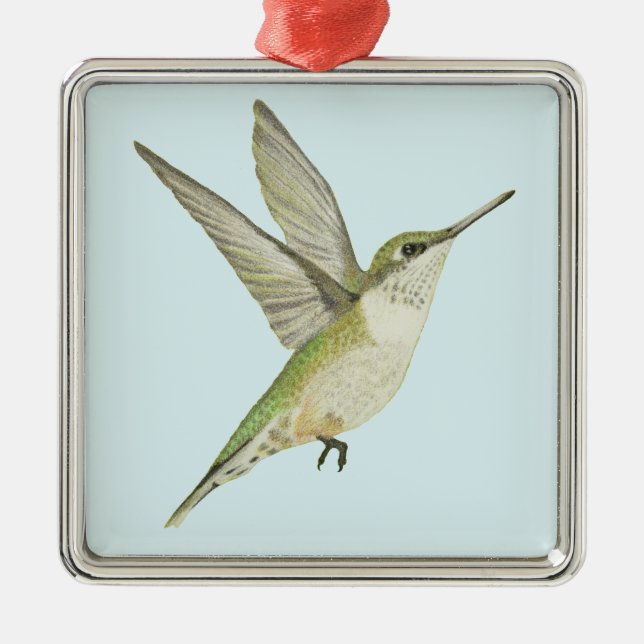 Hummingbird Metal Tree Decoration (Front)