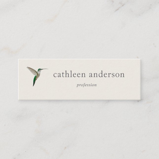 Hummingbird Mini Business Card (Front)