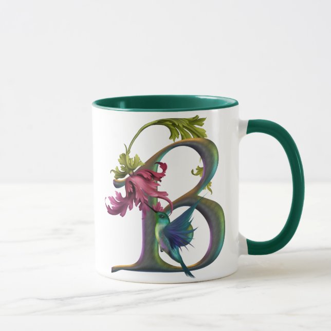 Hummingbird Monogram B Mug (Right)
