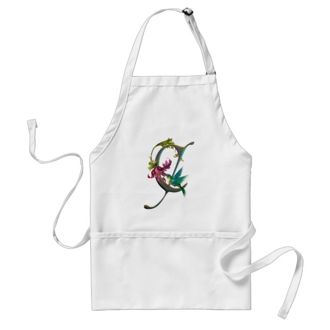 Hummingbird Monogram C Standard Apron (Front)