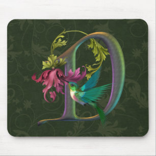 Hummingbird Monogram D Mouse Mat