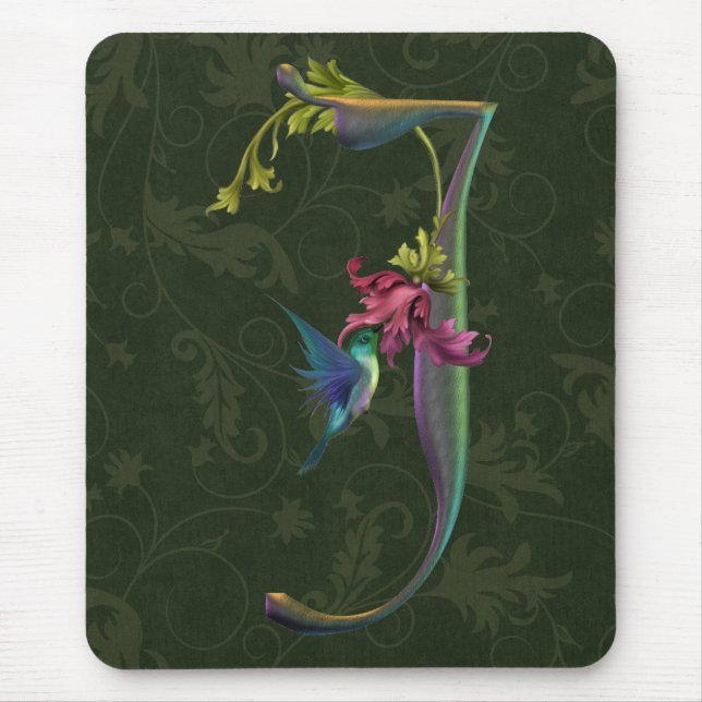Hummingbird Monogram J Mouse Mat (Front)