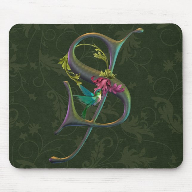 Hummingbird Monogram S Mouse Mat (Front)