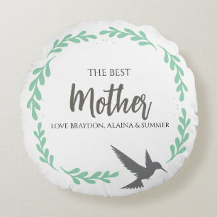 Hummingbird Mother Mum Mothers Day Gift Round Round Cushion