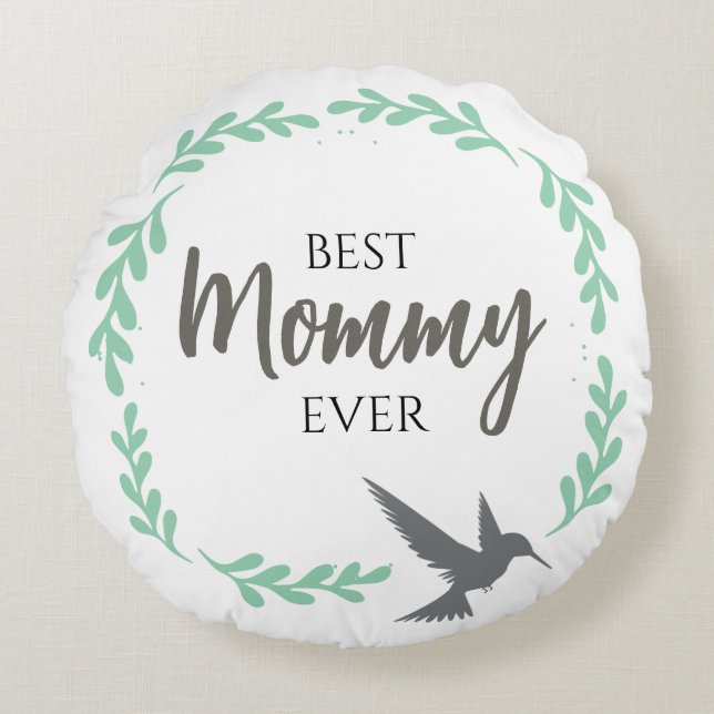 Hummingbird Mother Mummy Mothers Day Gift  Round Cushion (Front)