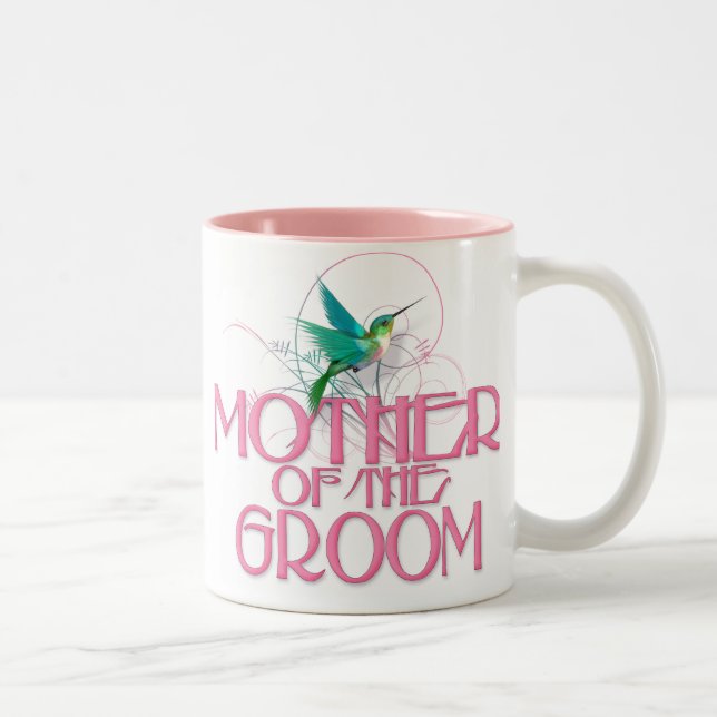 Hummingbird Mother of the Groom Two-Tone Coffee Mug (Right)