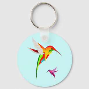 Hummingbird Mum and Baby Key Chain