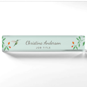 Hummingbird nameplate