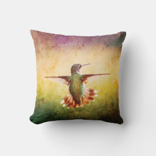 Hummingbird Nature Throw Pillow
