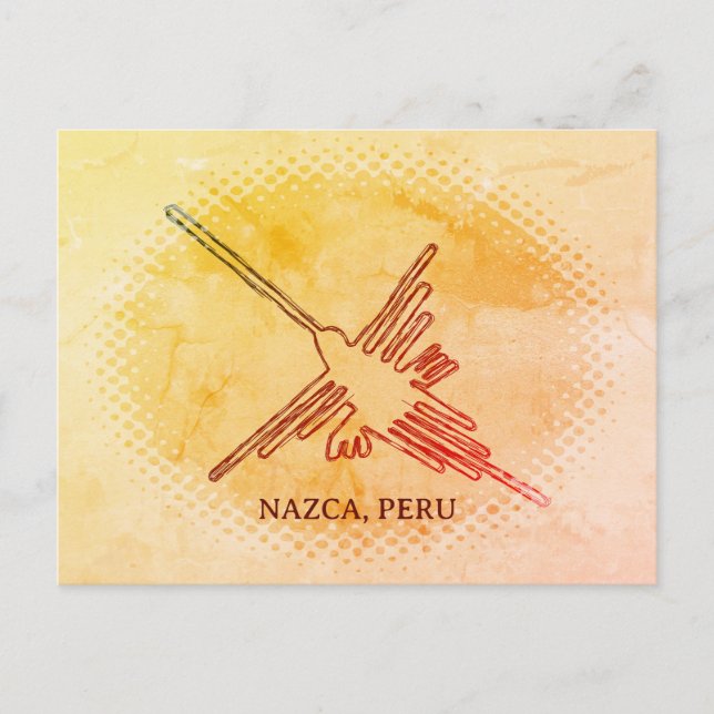 Hummingbird Nazca Geoglyph, Peru Postcard (Front)