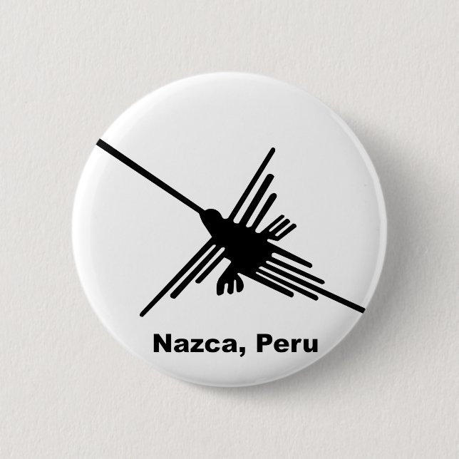 Hummingbird Nazca, Peru 6 Cm Round Badge (Front)