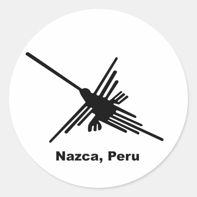 Hummingbird Nazca, Peru Classic Round Sticker (Front)