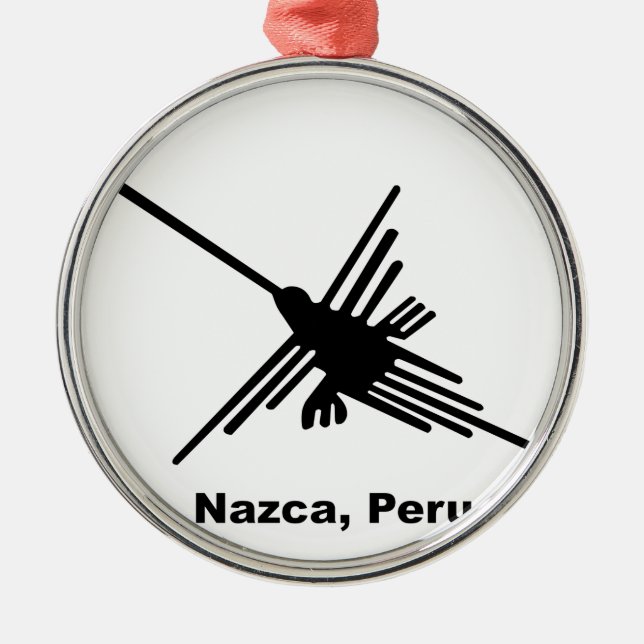 Hummingbird Nazca, Peru Metal Tree Decoration (Front)
