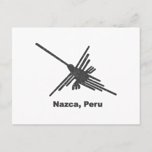 Hummingbird Nazca, Peru Old Print Style Postcard