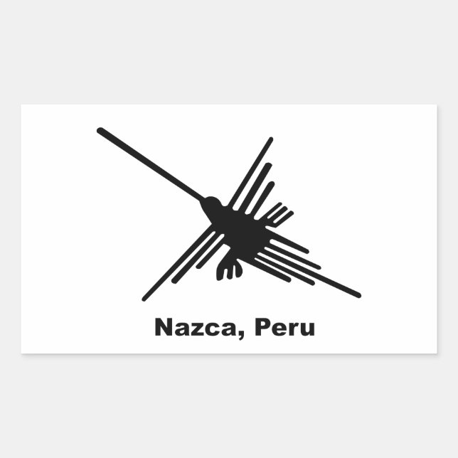 Hummingbird Nazca, Peru Rectangular Sticker (Front)