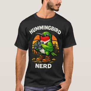 Hummingbird nerd funny birdwatching vintage retro T-Shirt