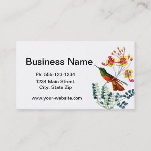 Hummingbird no. 9 housewarming gift business card