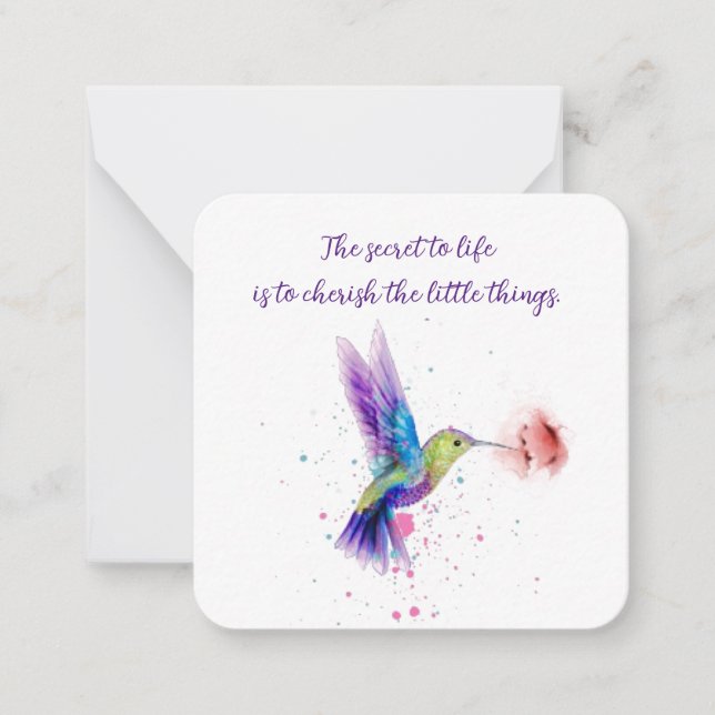 Hummingbird notecard (Front)
