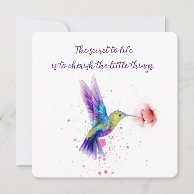 Hummingbird notecard 5x5 (Front)