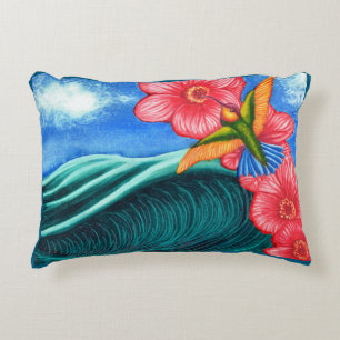 Hummingbird Ocean Decorative Cushion