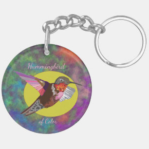 Hummingbird of Colour Key Ring