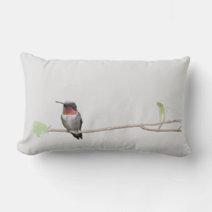 Hummingbird on Branch Lumbar Cushion